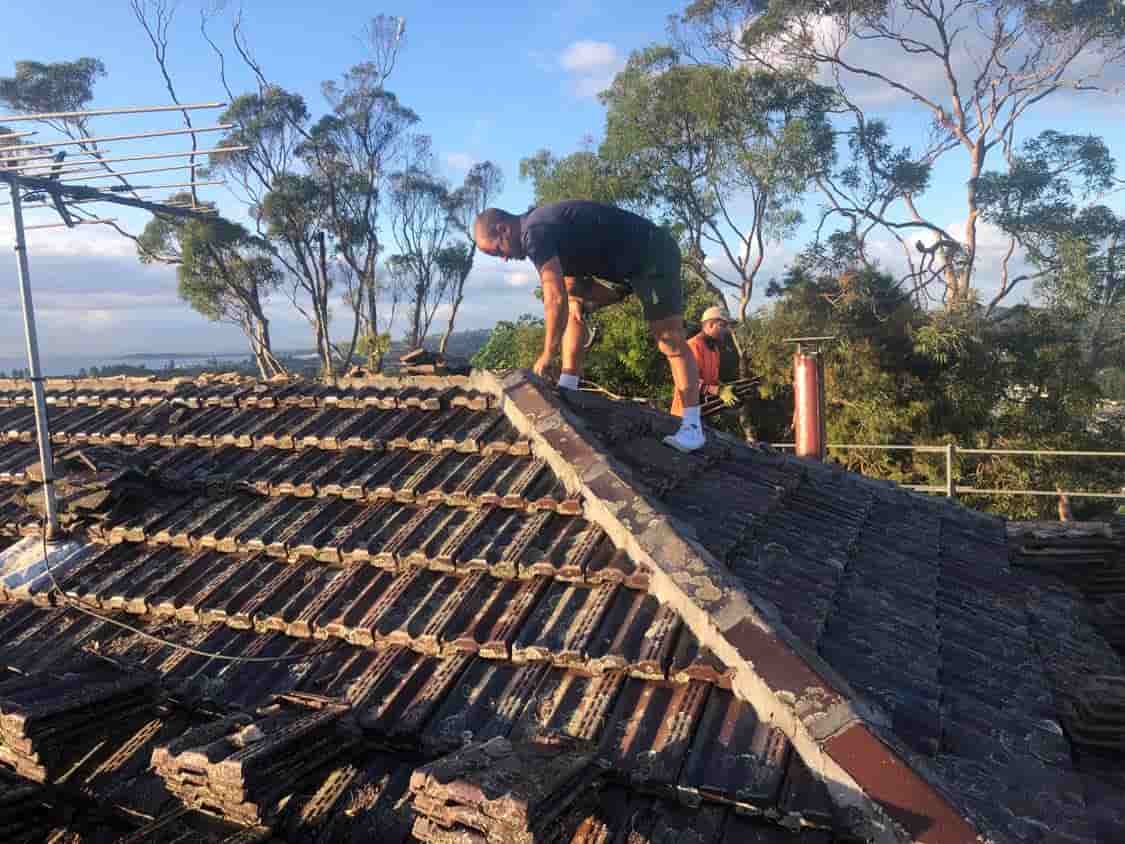 Professional roof strip out by North Shore Roof and Gutters